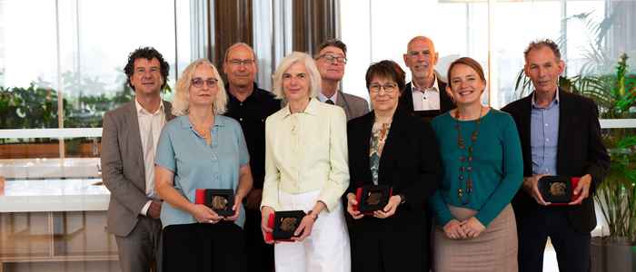 F.l.t.r. Peter-Paul Verbeek, Calluna Euving, Han van der Maas, Nataša Rakić, Jan Lintsen, Nataša Brouwer-Zupančič, Arne Janssen, Edith Hooge and Frans Oort (photo: Sophie Reijnen)